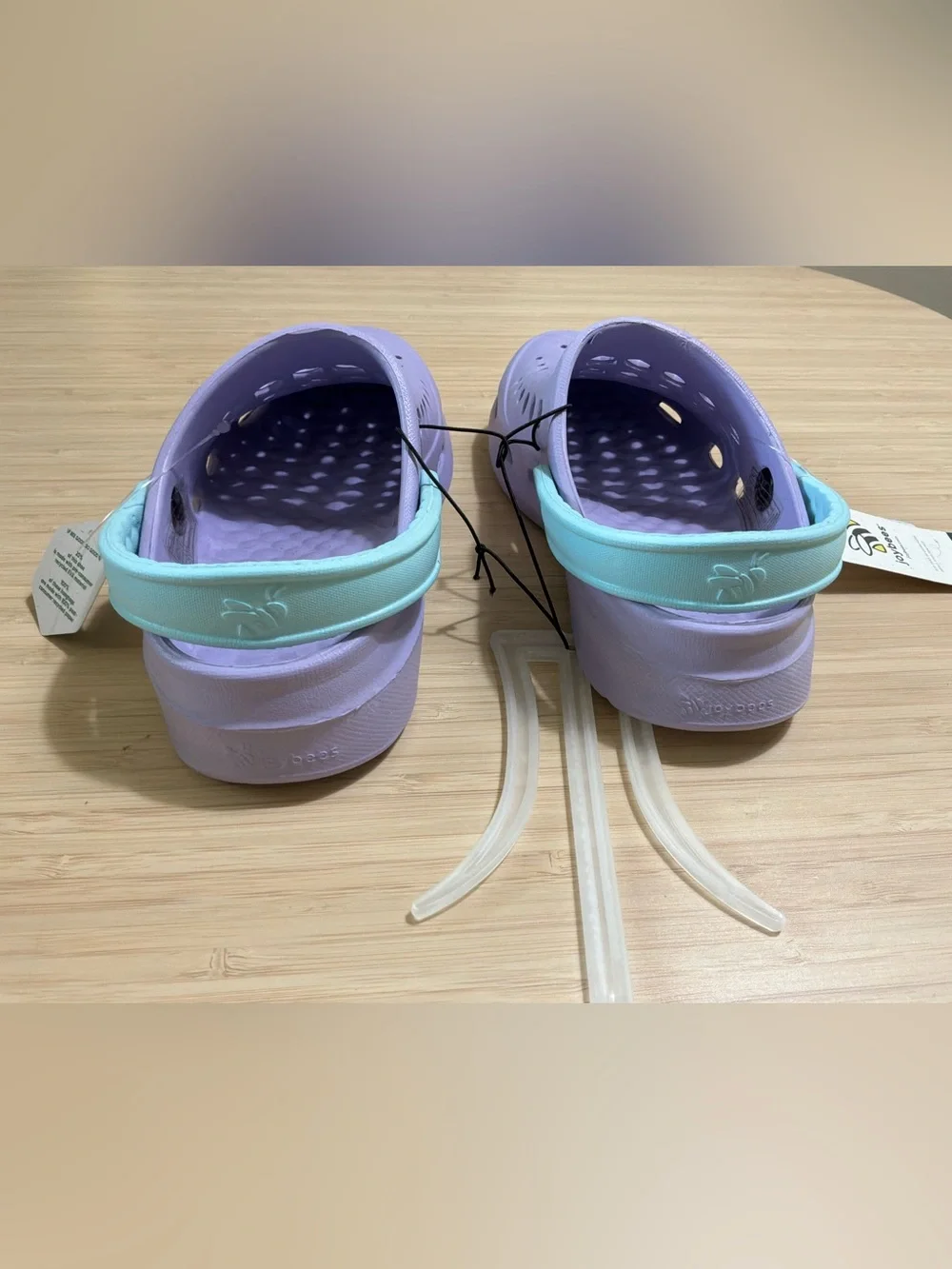 Joybees NWT clog Lavender/teal girls 3